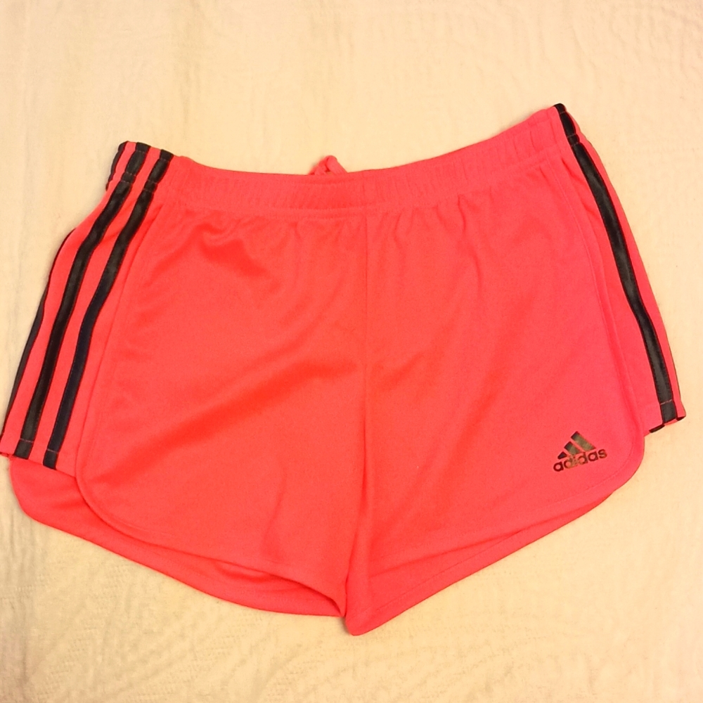 Adidas shorts, size 12/14 kid's, hot pink
